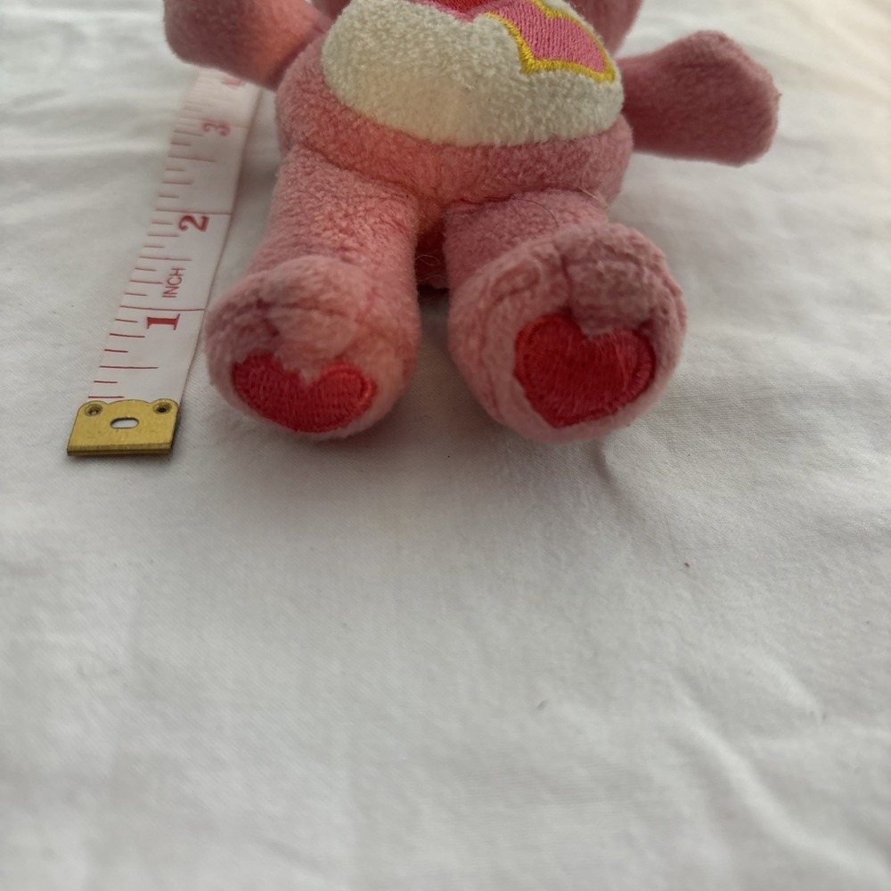 Vintage Care Bears Mini Love A Lot Backpack Clip on Plush Stuffed 5" 2002 - Picture 5 of 8